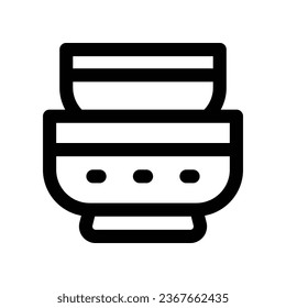 bowl line icon. vector icon for your website, mobile, presentation, and logo design.