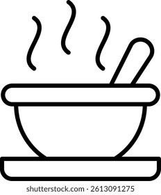 Bowl Line Vector Icon Design