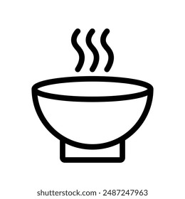 Bowl linear logo mark in black and white