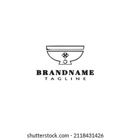 bowl logo cartoon icon design modern black vector illustration