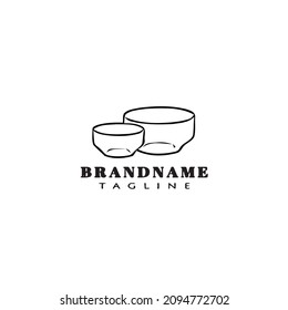 bowl logo icon design template modern vector illustration