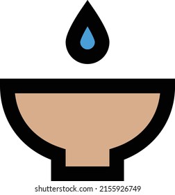 bowl lotion Vector illustration on a transparent background.Premium quality symbols.Stroke vector icon for concept and graphic design.