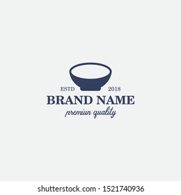 bowl luxury logo design - vector