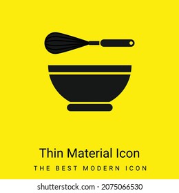 Bowl minimal bright yellow material icon