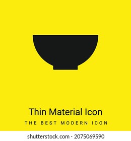 Bowl minimal bright yellow material icon