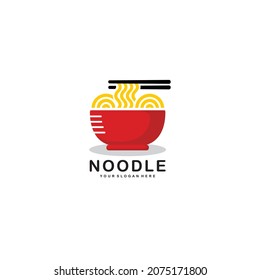 A bowl of noodle logo vector illustration