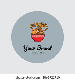 Bowl with noodle logo for your company