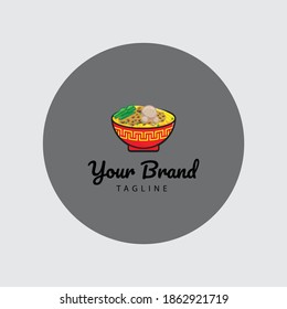 Bowl with noodle logo for your company