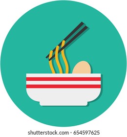 Bowl and noodles