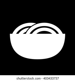 Bowl of noodles icon. vector illustration
