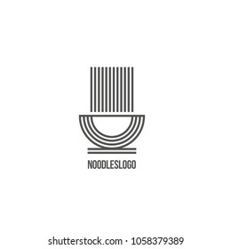 Bowl and noodles logo.