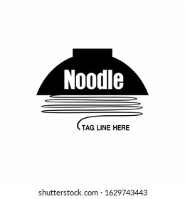 The bowl Noodles logo for ramen restaurant Design template