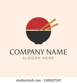 Bowl with noodles logo templates, suitable for any business related to ramen, noodles, fast food restaurants, Korean food, Japanese food or any other business on a clean background.