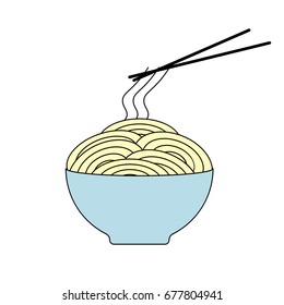 bowl of noodles vector icon
