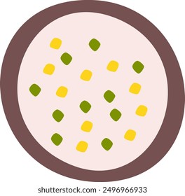 Bowl With Oatmeal Vector Illustration