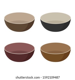 Bowl on white background. bowl vector.