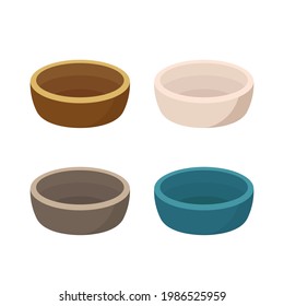Bowl on white background. bowl vector.