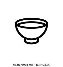 Bowl Outline Icon Vector Design