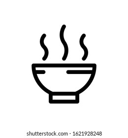 Bowl Outline Icon Vector Design