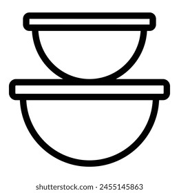 Bowl pack icon outline vector. Candy box. Snack pack