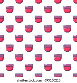 Bowl pattern in cartoon style. Seamless pattern vector illustration