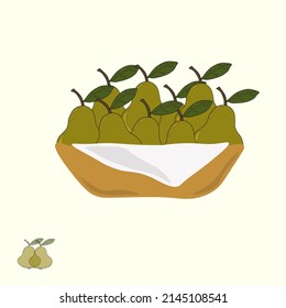 bowl pear background postcard screensaver fruit summer freshness