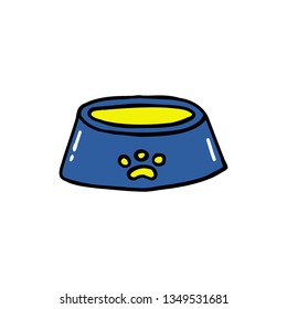 bowl for pets doodle icon
