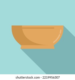 Bowl plate icon flat vector. Dish food. Lunch plate