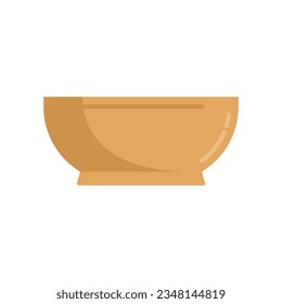 Bowl plate icon flat vector. Dish food. Lunch plate isolated