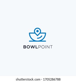 Bowl point logo design vector template