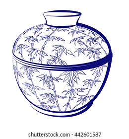 Bowl Pottery Hand Drawing Vector! This vector set includes a variety of hand-drawn flowers in various colors and patterns, perfect for creating vintage-inspired wall art or porcelain bowl.