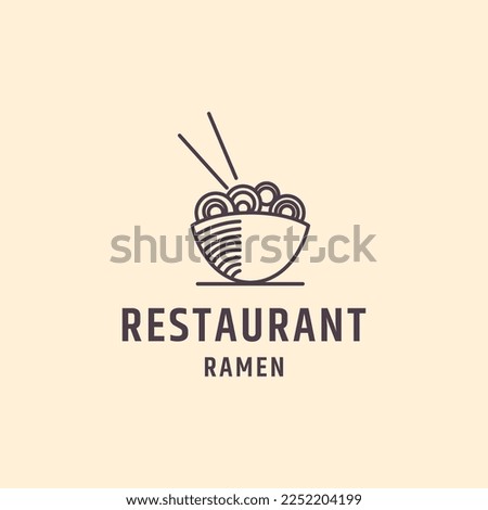 bowl of ramen noodle logo vector, logo  .