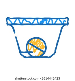 bowl for receiving pills doodle icon sketch vector. bowl for receiving pills sign. isolated symbol illustration