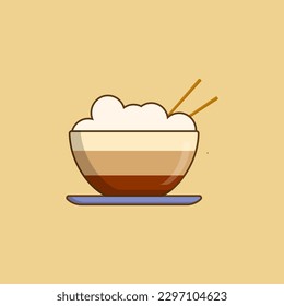 bowl restaurant icon vector flat design illustration isolated background