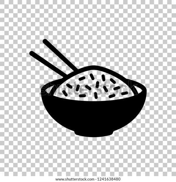 Bowl Rice Chopsticks Icon Asian Food Stock Vector Royalty Free 1241638480