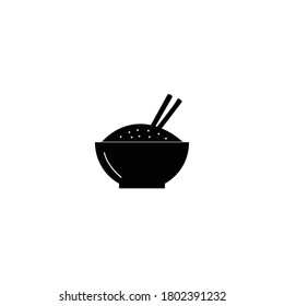 Bowl of rice icon symbol vector design