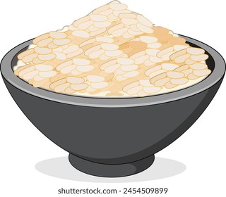 A bowl of rice illustration