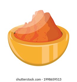 bowl with saffron isolated design