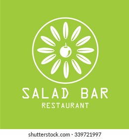 bowl of salad icon,logo.Vector 