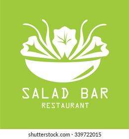 Bowl Of Salad Icon,logo.Vector 