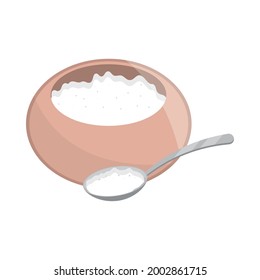 bowl with salt and spoon