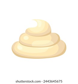 Bowl with sauce, cream. mayonnaise or yogurt.
