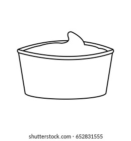 bowl sauce ingredient tomato condiment outline