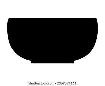 Bowl shape silhouette vector art