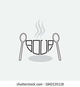 bowl shape vector soup logo