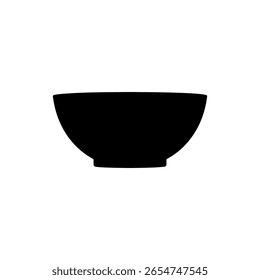 Bowl silhouette vector flat design.