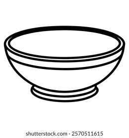bowl Silhouette vector with white background