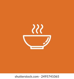 Bowl of soup flat vector design