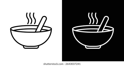 Bowl of soup icon Flat style logo vector. perfect for UI designs