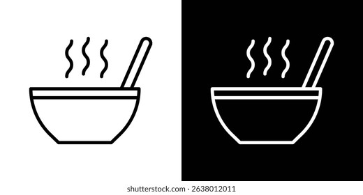 Bowl of soup icon Graphic vector set for ui design